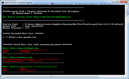 Firepassword in Action