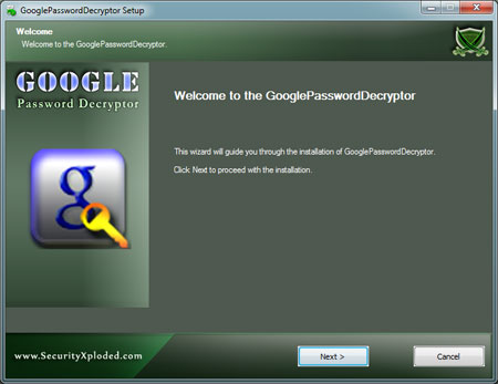 GooglePasswordDecryptor Installer