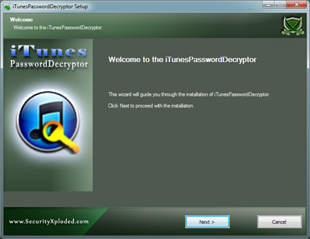 iTunesPasswordDecryptor Installer