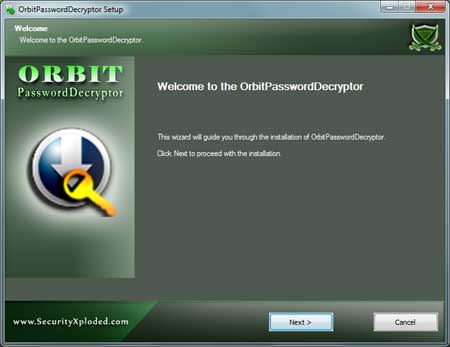 OrbitPasswordDecryptor Installer