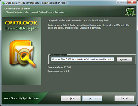 OutlookPasswordDecryptor Installer