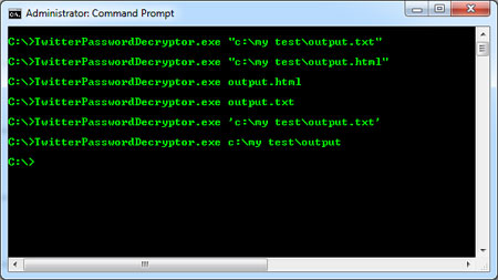 command line usage