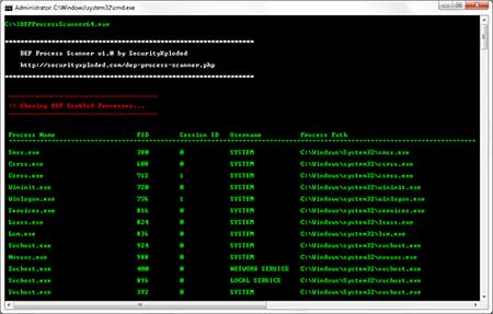 DEPProcessScanner in Action