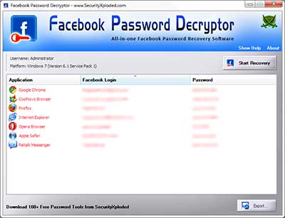 FacebookPasswordDecryptor