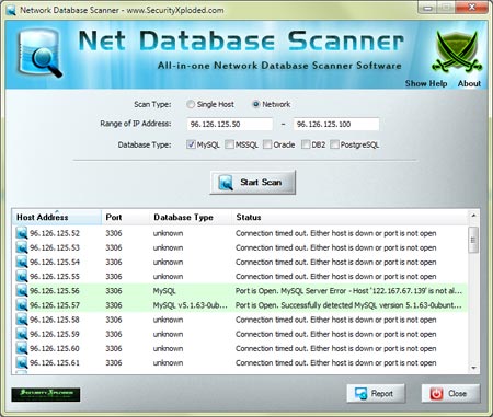 NetDatabaseScanner 
