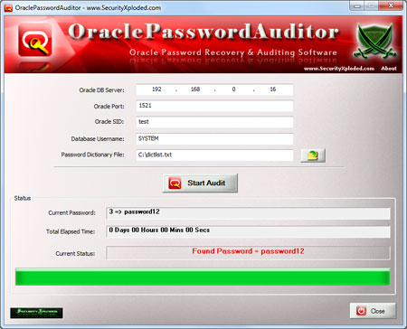 OraclePasswordAuditor  