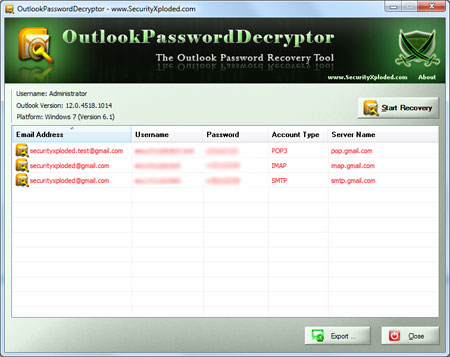 OutlookPasswordDecryptor