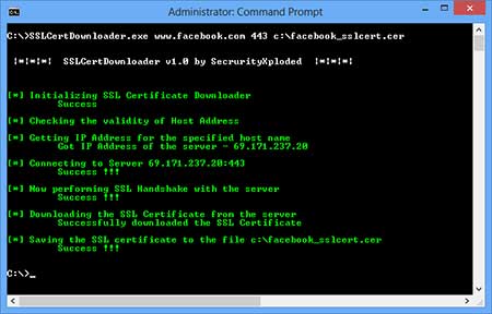 SSLCertDownloader in Action